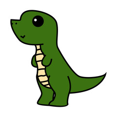 Naklejka premium Cute Green Dino.eps