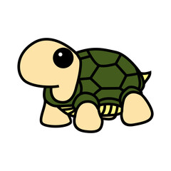 Cute green turtle.eps