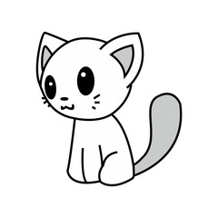 Cute White Cat.eps