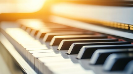 Colorful Piano Keys with Unique Lighting Effects