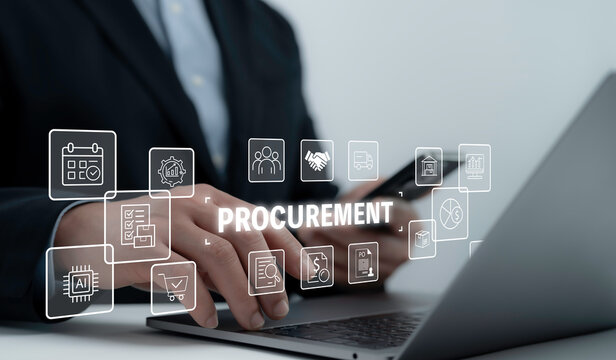 Procurement Automation Interface with Businessman