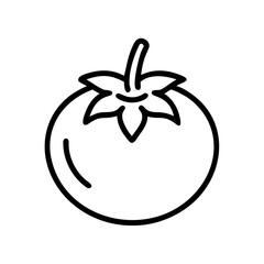 Tomato Line Art Vector Illustration