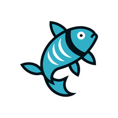 Fototapeta premium Creative Doodle Vector Icon of a Colorful Fish Design