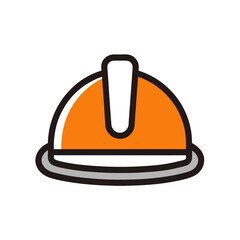 Doodle Vector Icon of a Hard Hat for Construction Projects