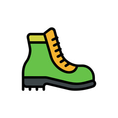 Hiking Boot Doodle Vector Icon for Outdoor Adventure Enthusiasts