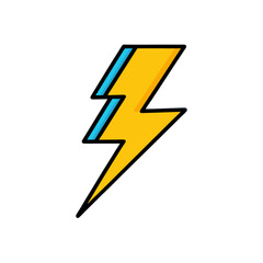 Creative Doodle Vector Icon of a Lightning Bolt for Your Projects
