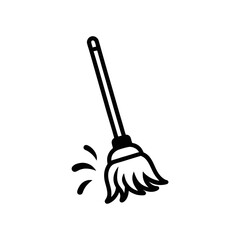 Doodle Vector Icon of a Mop for Your Creative Designs