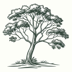 vector tree silhouette