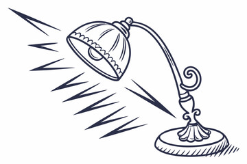 vector illustration of feather pen and inkwell