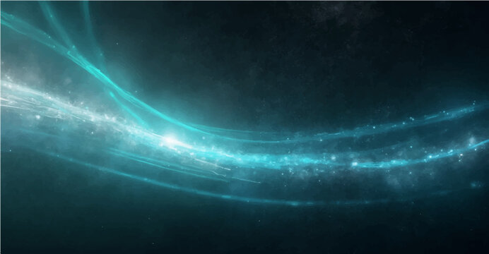 A mesmerizing abstract design featuring a gradient blend of white, teal, and blue hues, seamlessly transitioning into bold black tones. 