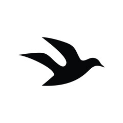 vector silhouette of a bird