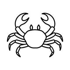crab line art vector on white background