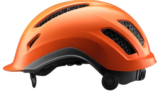 Safety bicycle helmet, vibrant orange