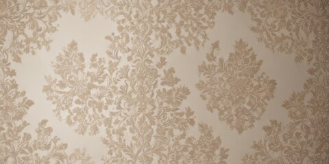 Elegant neutral damask wallpaper with intricate lace-like baroque pattern ,  classic,  damask,  grey