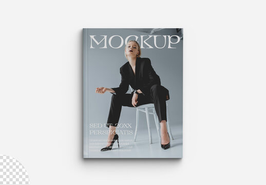 Magazine Cover Mockup Isolated