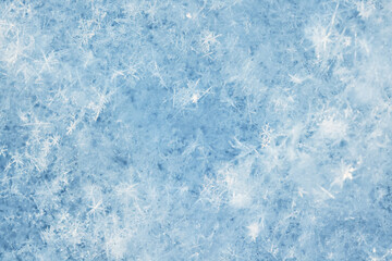 winter snow texture, blue abstract winter cold background snow surface, blurred backdrop