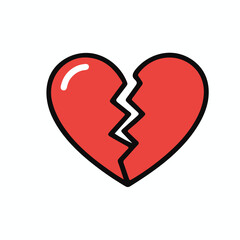 broken red hearts