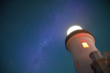Byron Bay Lighthouse Illuminated Beneath the Milky Way, Australia
