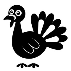 funny cartoon bird with long hair