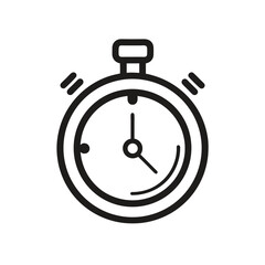 Doodle Vector Icon of a Stopwatch for Creative Projects