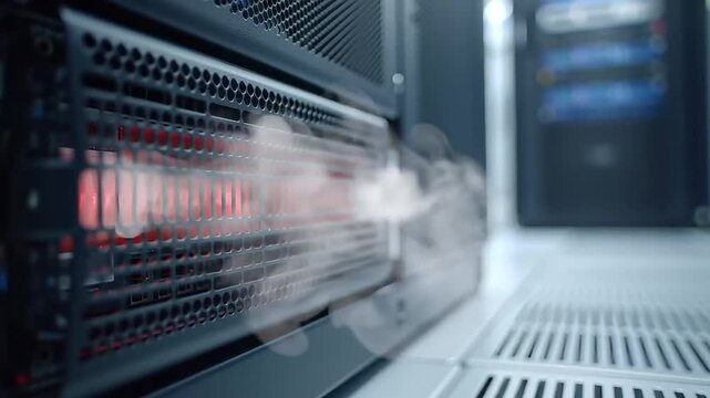 Overheating Server Rack: Data Center Emergency