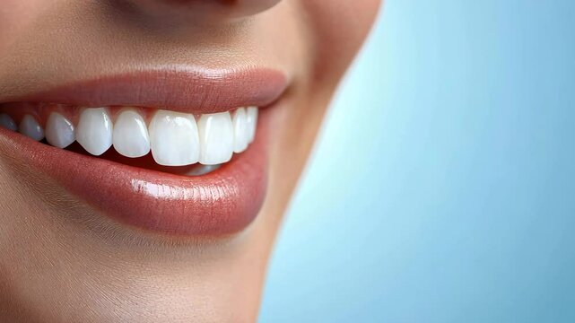 Bright smile showcases healthy teeth and vibrant confidence in close-up at dentist office