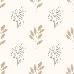 Seamless leaf pattern design for all types of fabrics and print or wallpaper	