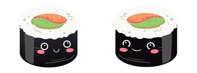 Set kawaii sushi