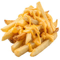 Cheese fries isolation on transparent background
