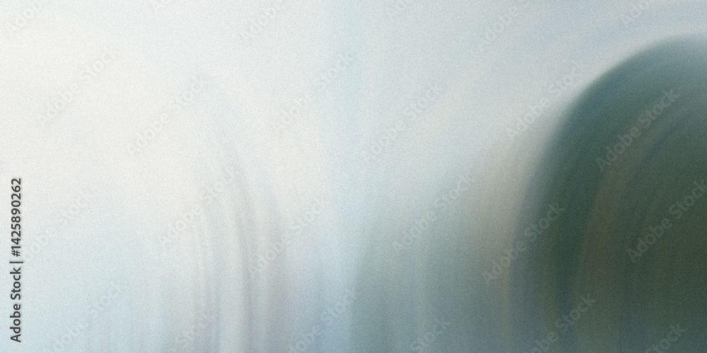 Poster abstract blurred background with soft light and dark green shape on the right side of the frame