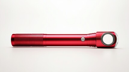 Red flashlight, sleek design,  modern