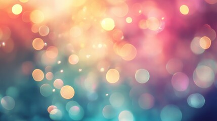 Obraz premium Pastel Abstract Background with Glowing Bokeh Lights and Dreamy Hues