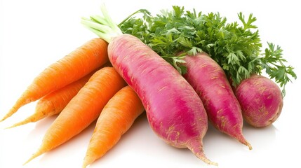 Fresh Farm to Table Vegetables on White Background
