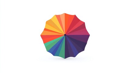 Colorful umbrella, rainbow hues