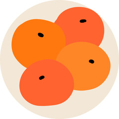 Healthy Plate of Fresh Oranges