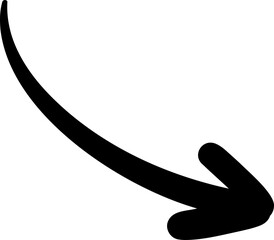 Curved Upward Arrow for Emphasis