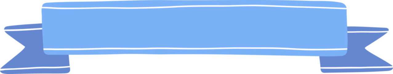 Obraz premium Straight Ribbon Banner with Folded Ends