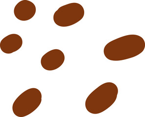 Abstract Hand Drawn Brown Dots Pattern