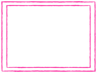 Brush Stroke Double Line Rectangle Border Frame Vector Design