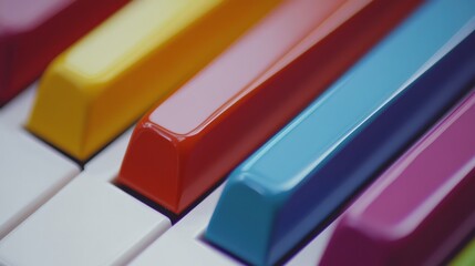 Colorful Piano Keys for Lesson Promotion