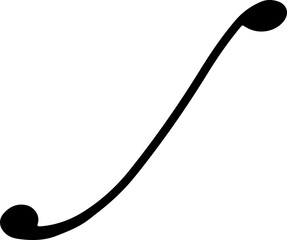 Wavy Swirl Line with Thin Stroke