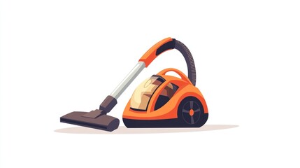 Fototapeta premium Orange vacuum cleaner illustration (1)