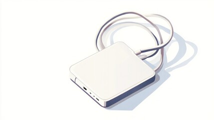 Portable power bank, square shape, simple design