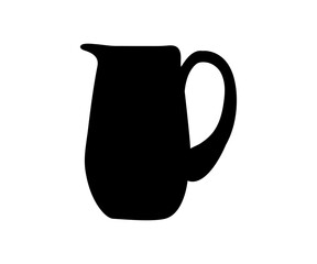 Water Liquid Jug Silhouette Vector Icon Isolated 