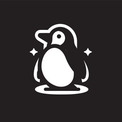 Geometric Penguin in Flat Illustration