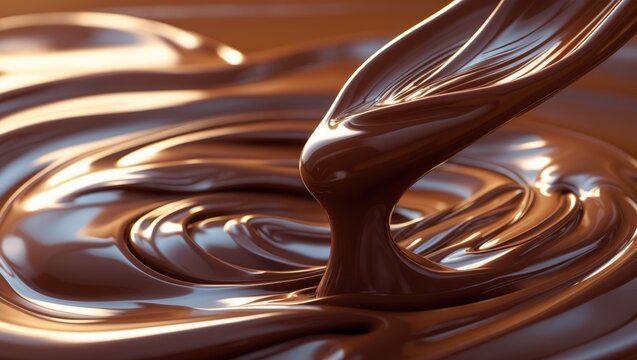 Melted chocolate splash: a sweet cocoa dessert