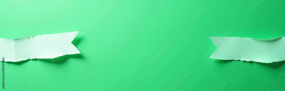 Poster Creating A Seamless Visual Effect By Combining Torn Paper Animations With A Green Screen Background In Stop Motion Technique.