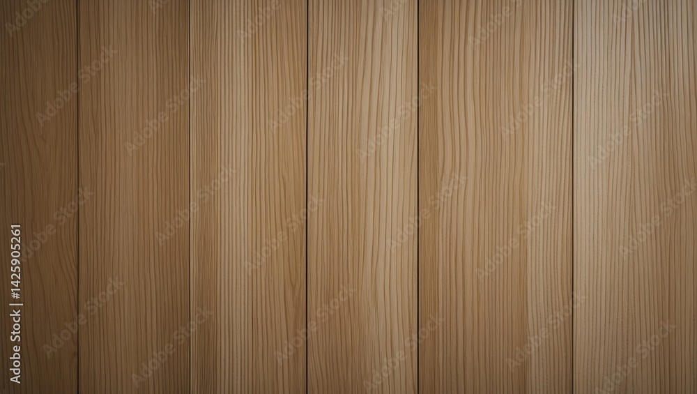 Poster solid oak and ash wood slats with polished lacquer finish, serving as a design element with textured