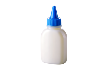 White Plastic Bottle with Blue Cap and Pointy Tip Dispenser