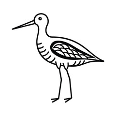 Obraz premium vector illustration of a stork